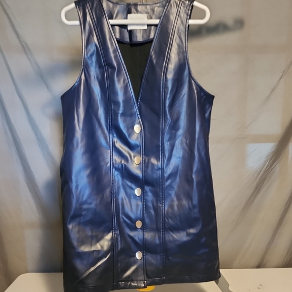 Hyacinth House Dresses & Skirts - Hyacinth House Navy Faux Leather Dress